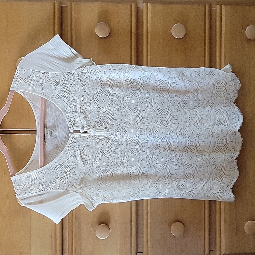 Lucky Brand lace detail shirt